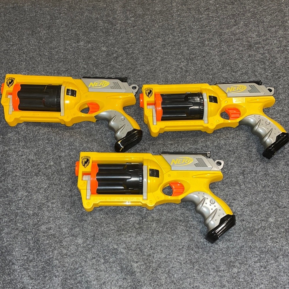 Three Nerf Maverick Rev-6